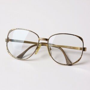 Vintage Rodenstock Lady R 2779 Gold Oversized Eyeglass Frames Retro Square Glass